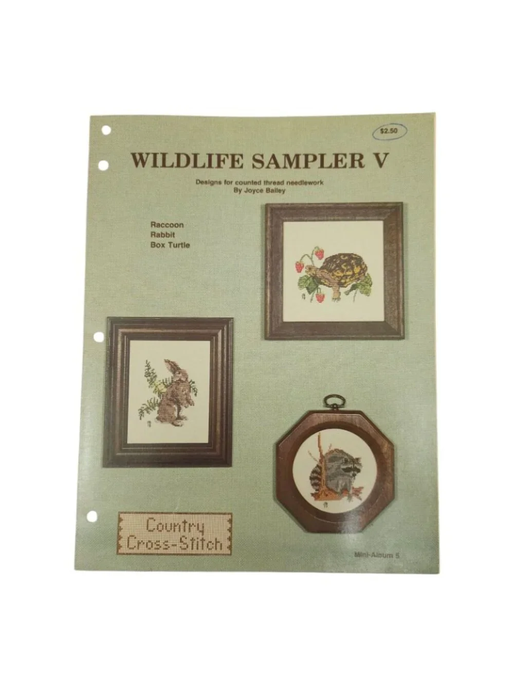 Cross Stitch Booklet Vintage Lot Of 5 Wildlife Sampler Fisherman Prayer Patterns